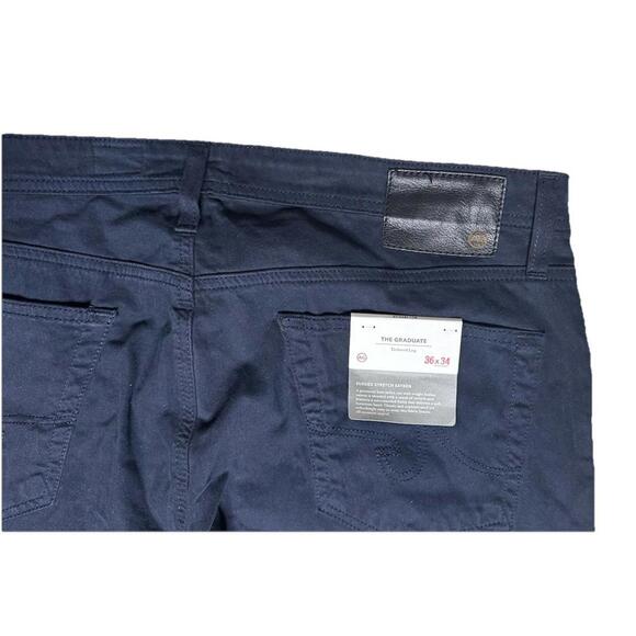AG Adriano Goldschmied The Graduate Tailored Leg Pants Mens 36x34 Navy Blue - Picture 5 of 8